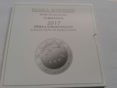 Original KMS 2017 Slowenien mit 2 euro Sondermünze und 3 euro