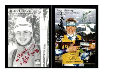 12 Autogrammkarten Biathlon Original Signiert ## K 959