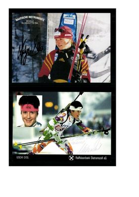 12 Autogrammkarten Biathlon Original Signiert ## K 965