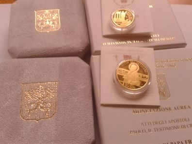 Original 20 + 50 euro 2020 PP Vatikan Gold Papst Franziskus Apostelgeschichte 2020