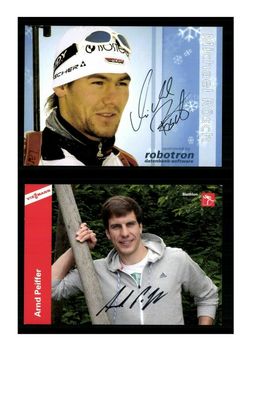12 Autogrammkarten Biathlon Original Signiert ## K 1083