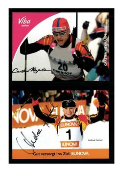 12 Autogrammkarten Biathlon Original Signiert ## K 964