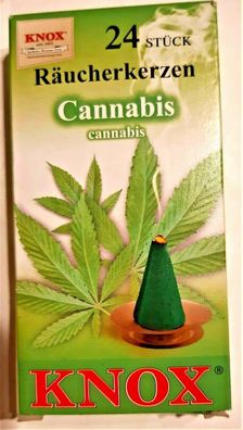 1 Packung Knox 24 Räucherkerzen " Duft Cannabis