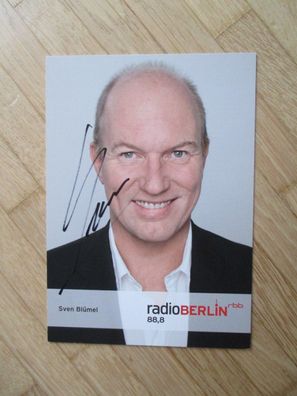 RBB Radio Berlin - Sven Blümel - handsigniertes Autogramm!!!