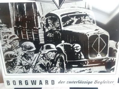 Borgward der zuverlässige Begleiter, Blechschild
