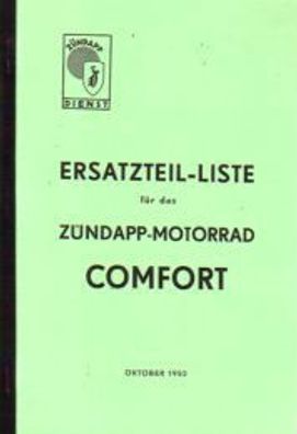 Ersatzteilliste Zündapp Motorrad Comfort, Oldtimer