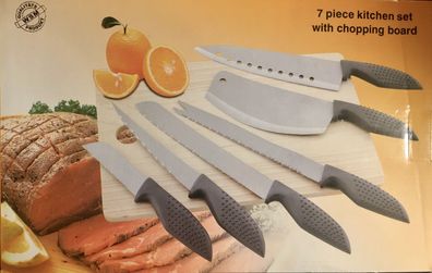 7-teiliges Küchenmesser-Set mit Schneidebrett von Scholz