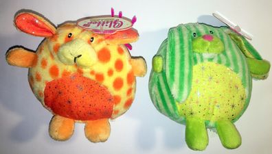 Russ Berrie: Glitters Bellies - Grüner Hase und Giraffe
