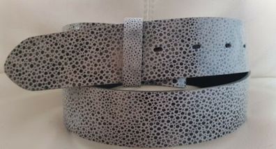 Umjubelt Gürtel "Gobi-Gecko grey" grau Leder Größe 80 85 90 95 100 extra soft