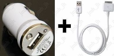 USB KFZ Auto Ladegerät Ladekabel Adapter für iPhone 4 4S 3GS 3G iPod touch 4G iPad ..