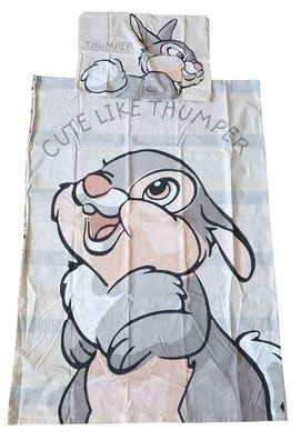 JF Bambi Klopfer kuschelweiche Kinderbettwäsche 100 x 135 cm, 100% Baumwolle