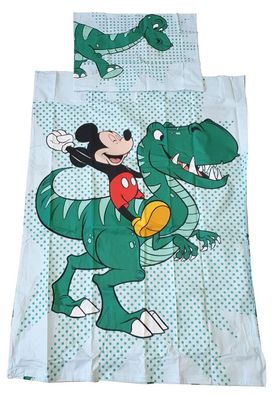 Mickey Maus Dinosaurier Babybettwäsche Kinderbettwäsche 100 x 135 cm 100 % Baumw