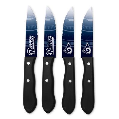 NFL Los Angeles Rams L.A. Steakmesser 4-teilig Set Football Messer Set Barbecue