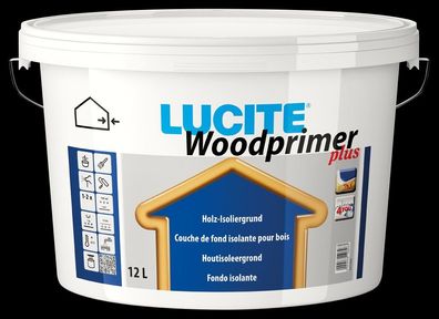 Lucite Woodprimer plus 2,5 Liter weiß
