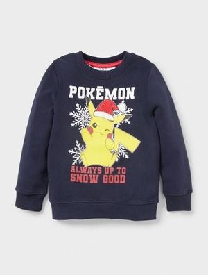 Kinder Pokémon Weihnachts-Sweatshirt Weihnachten Pulli Bluse Jungen Mädchen Print