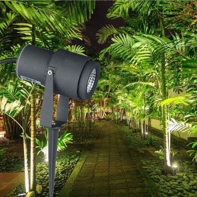 12W LED Gartenlampe Außenleuchte Gartenbeleuchtung Aussenspot Gartenleuchte Pflanz...