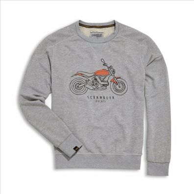 Ducati Sweatshirt Scrambler Sixty 2 Shirt grau Pullover NEU original Reduziert