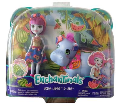 Mattel Enchantimals GFN56 Hedda Hippo und Lake Puppen, Spielset