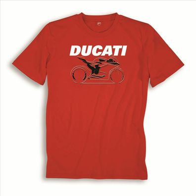 DUCATI T-Shirt Panigale rot Logo Shirt NEU + original