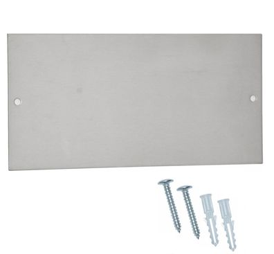 Edelstahl Metallschild / Edelstahlplatte 20 x 10 cm - zum Anschrauben
