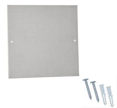 Edelstahl Metallschild / Edelstahlplatte 15 x 15 cm - zum Anschrauben