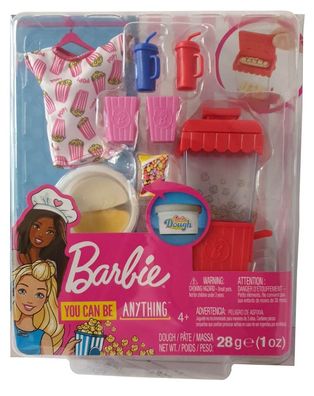 Mattel Barbie GHK39 Cooking & Baking Zubehör-Set Thema Popcorn, Spielset