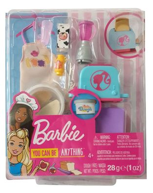 Mattel Barbie GHK41 Cooking & Baking Zubehör-Set Thema Frühstück, Spielset
