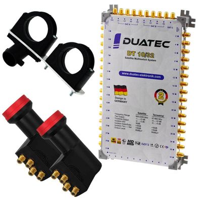 Duatec Multischalter 9/8 9/12 9/16 9/20 9/24 9/32 LNB Multifeed Coax Kabel NEU