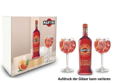 Martini Fiero Geschenkset - Fiero Wermut 0,75l (14,4% Vol) + Martini Royale Bal