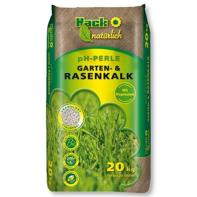 HACK pH-Perle Gartenkalk und Rasenkalk 20 kg Bodenverbesserer Bodenregulierer