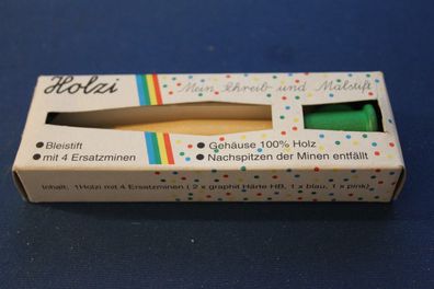 Druckbleistift "Holzi"Schüler-Schreiblernstift 3,0 mm-Mine; Anfänger-Bleistift, grün