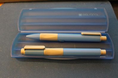 Schreibset Handy Pen; 2teilig, Füller, M-Feder & Kugelschreiber, blau