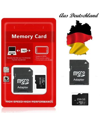 Micro SD Speicherkarte, 256GB! mit SD Adapter Aus Deutschland