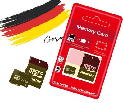 Micro SD Speicherkarte, 128GB! mit SD Adapter Aus Deutschland