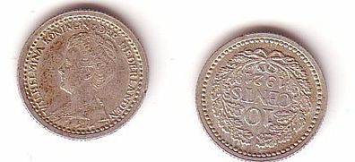 10 Cents Silber Münze Niederlande 1921 (109474)