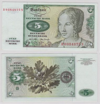 T144147 Banknote 5 DM Deutsche Mark Ro. 269a Schein 2. Januar 1970 KN B 0384875 N