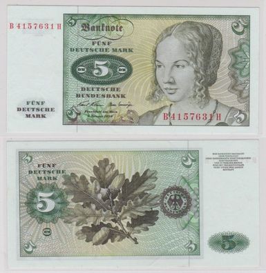 T144193 Banknote 5 DM Deutsche Mark Ro. 269a Schein 2. Januar 1970 KN B 4157631 H