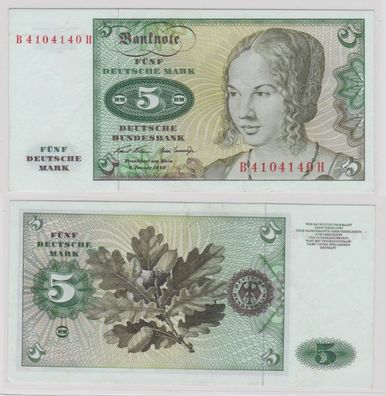 T144134 Banknote 5 DM Deutsche Mark Ro. 269a Schein 2. Januar 1970 KN B 4104140 H