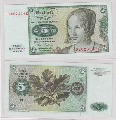 T144713 Banknote 5 DM Deutsche Mark Ro. 285a Schein 2. Januar 1980 KN B 9262304 R
