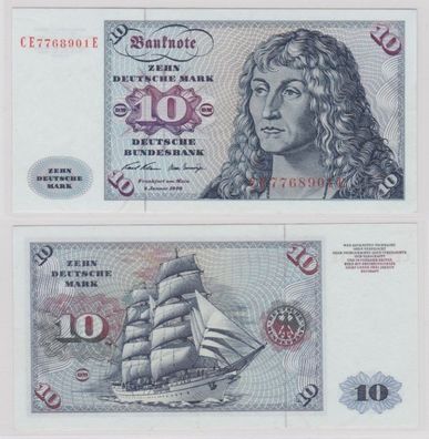 T143652 Banknote 10 DM Deutsche Mark Ro. 270a Schein 2. Jan. 1970 KN CE 7768901E