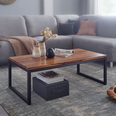 Wohnling Couchtisch 110x40x60 cm Massivholz Wohnzimmertisch Tisch Wohnzimmer