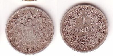 1 Mark Silber Münze Deutschland Kaiserreich 1893 D (109392)