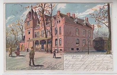 63787 Ak Lithografie Gruss aus Hannover Serie Eilenriede Nr. 2 Pferdethurm 1898