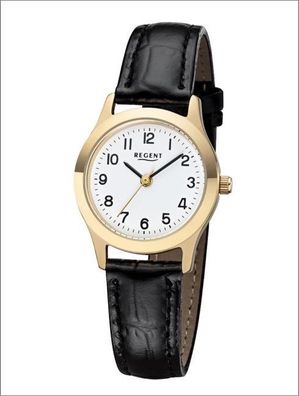 REGENT Uhr Damenuhr 75653919 klassische Damenuhr mit Lederband