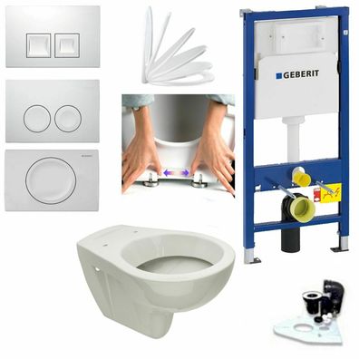 Geberit Duofix Vorwandelement UP100 Delta mit Tiefspüler WC als Komplettset