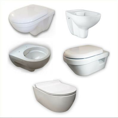 Auswahl an Marken-WCs mit LotusClean und WC-Sitz