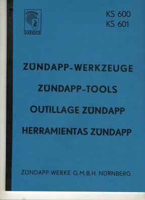 Zündapp Werkzeuge KS 600 / KS 601, Buch