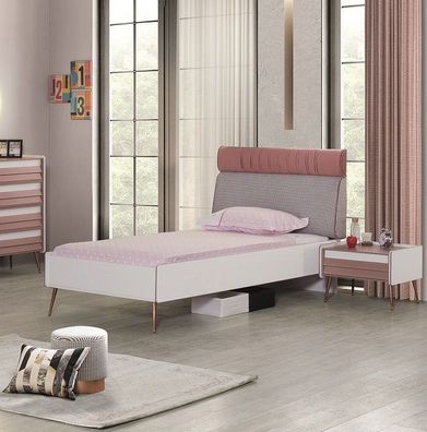 Elegantes Mädchenbett Mascha in rose-weiß Kinderzimmer NEU edel