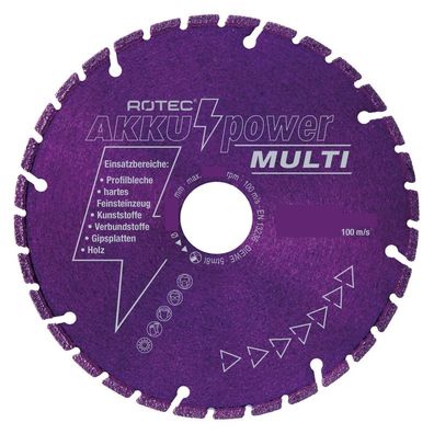 Diamanttrennscheibe 75 x 1,8 x 10 , Multi Accu-Power
