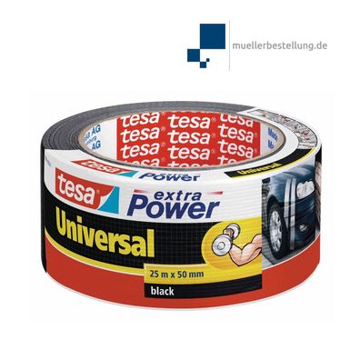 TESA extra Power® 56388 Folienband Universal, schwarz, 50 mm, 50 m